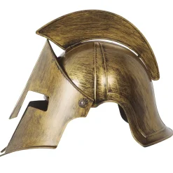 CASQUE SPARTIATE ROBUSTE OR ANTIQUE ADULTE