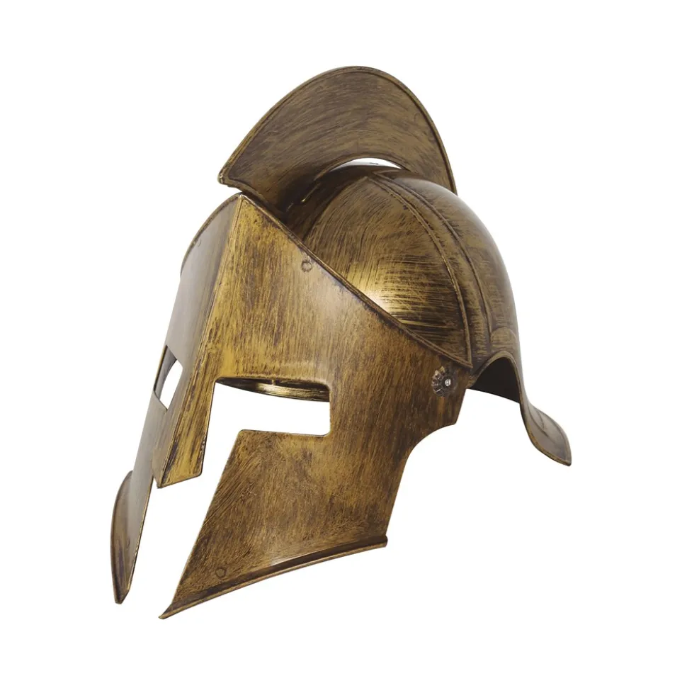 CASQUE SPARTIATE ROBUSTE OR ANTIQUE ADULTE