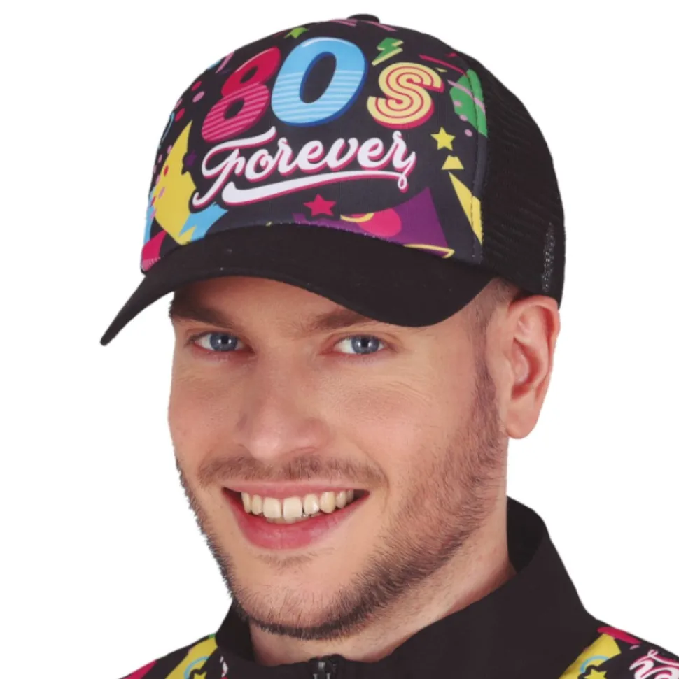 CASQUETTE CAMIONNEUR FAN ANNÉES 80 NOIR ADULTE