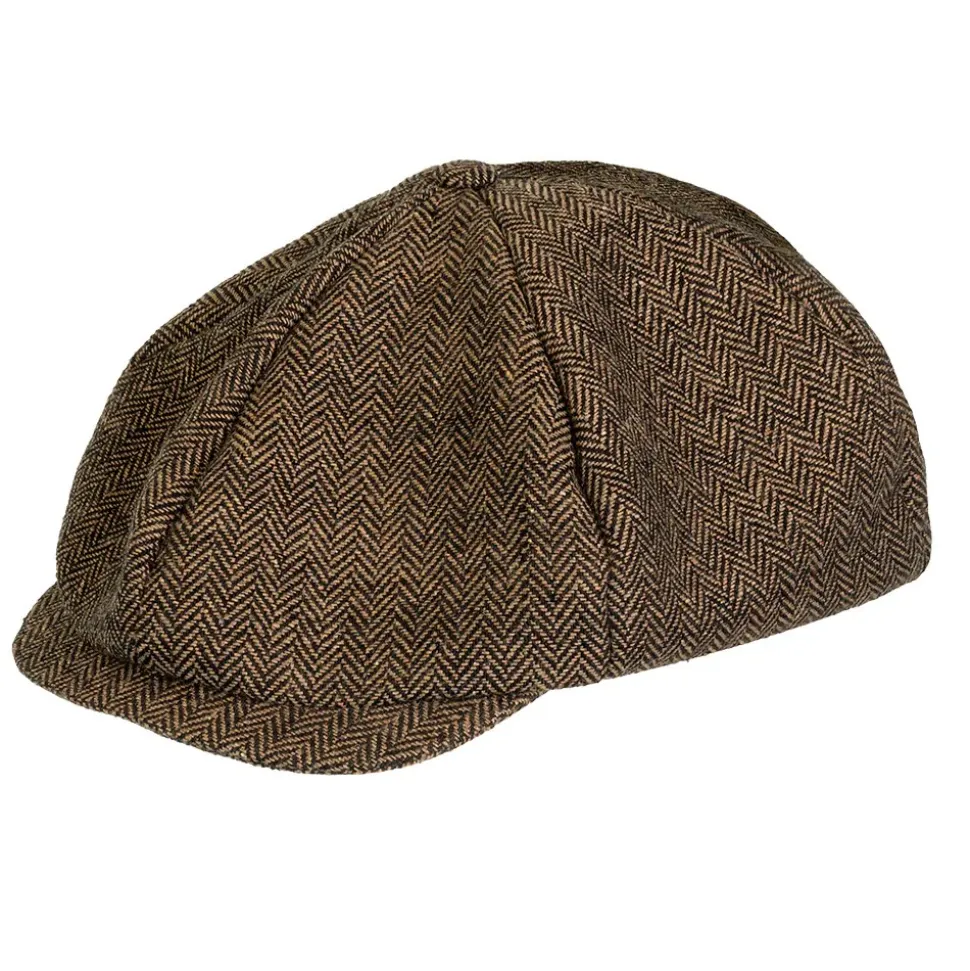 CASQUETTE GAVROCHE COTON BIRMINGHAM BRUN ADULTE