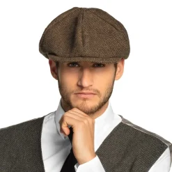 CASQUETTE GAVROCHE COTON BIRMINGHAM BRUN ADULTE