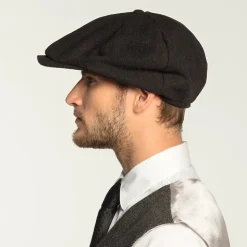 CASQUETTE GAVROCHE COTON BIRMINGHAM NOIR ADULTE