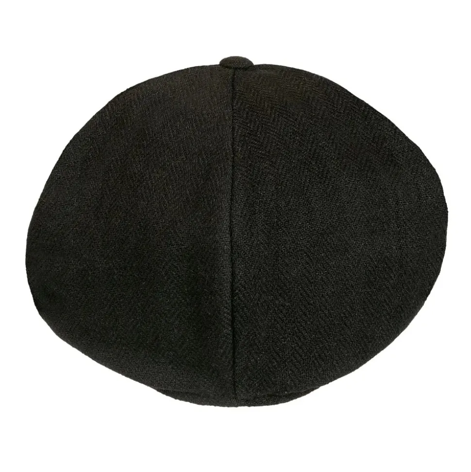 CASQUETTE GAVROCHE COTON BIRMINGHAM NOIR ADULTE