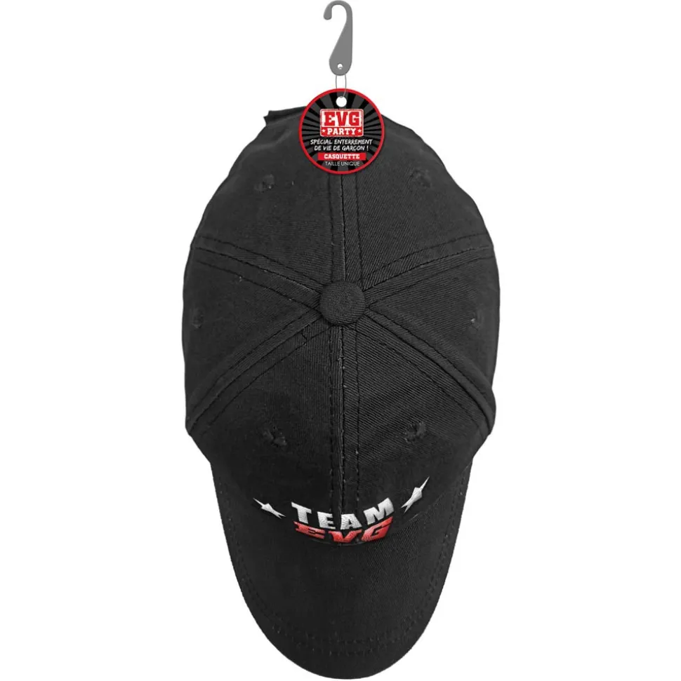 CASQUETTE POLYESTER NOIR ÉQUIPE MARIÉ EVG