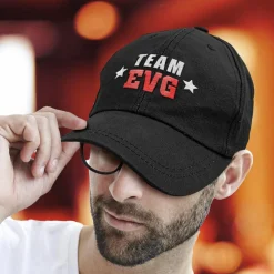 CASQUETTE POLYESTER NOIR ÉQUIPE MARIÉ EVG