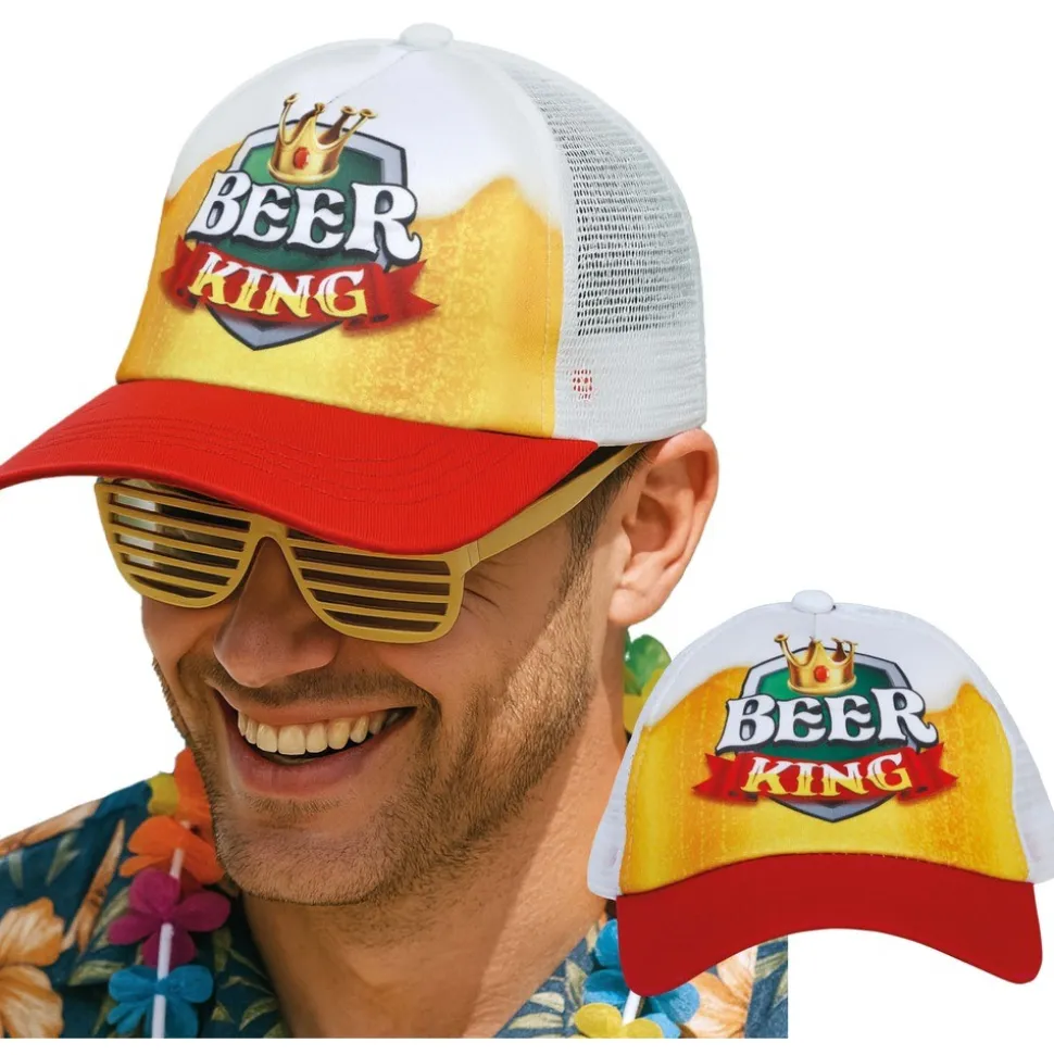 CASQUETTE TRUCKER HUMOUR ROI BIÈRE ADULTE