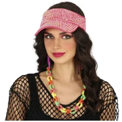 CASQUETTE VISIÈRE POLYESTER FUCHSIA STRASS ADULTE