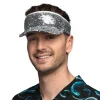 CASQUETTE VISIÈRE SEQUINS ARGENT ADULTE