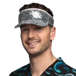 CASQUETTE VISIÈRE SEQUINS ARGENT ADULTE