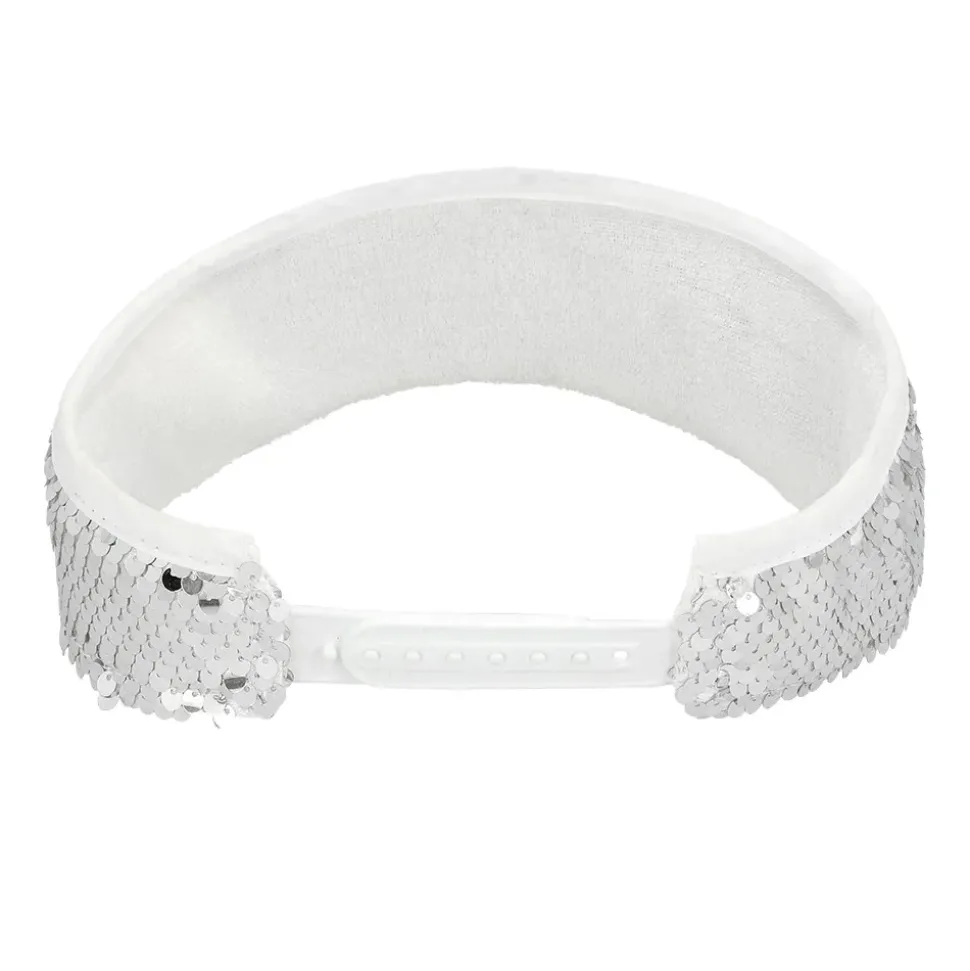CASQUETTE VISIÈRE SEQUINS ARGENT ADULTE