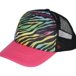 CASQUETTE ZÉBRÉ ANNÉES 80 MULTICOLORE FEMME