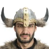 CASQUE VIKING LATEX CORNES POILS 35X20X15CM ADULTE