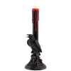 CHANDELIER LED DÉCO CORBEAU RÉSINE SANG 41CM NOIR
