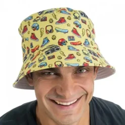 CHAPEAU BOB ANNÉES 90 JAUNE ADULTE