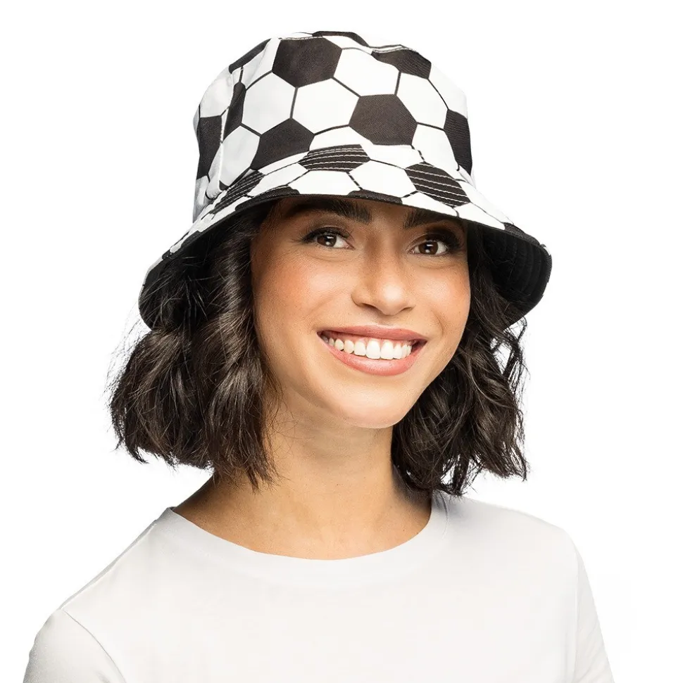 CHAPEAU BOB BALLON FOOTBALL VINTAGE ADULTE
