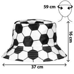 CHAPEAU BOB BALLON FOOTBALL VINTAGE ADULTE