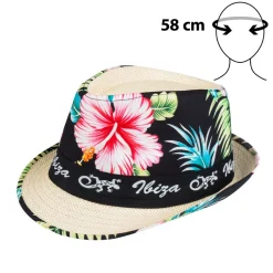 CHAPEAU BORSALINO IBIZA HIBISCUS