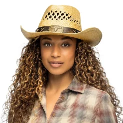 CHAPEAU BORSALINO TRESSÉ COWBOY FAR WEST ADULTE