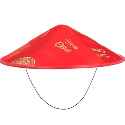 CHAPEAU CHINOIS ROUGE ADULTE