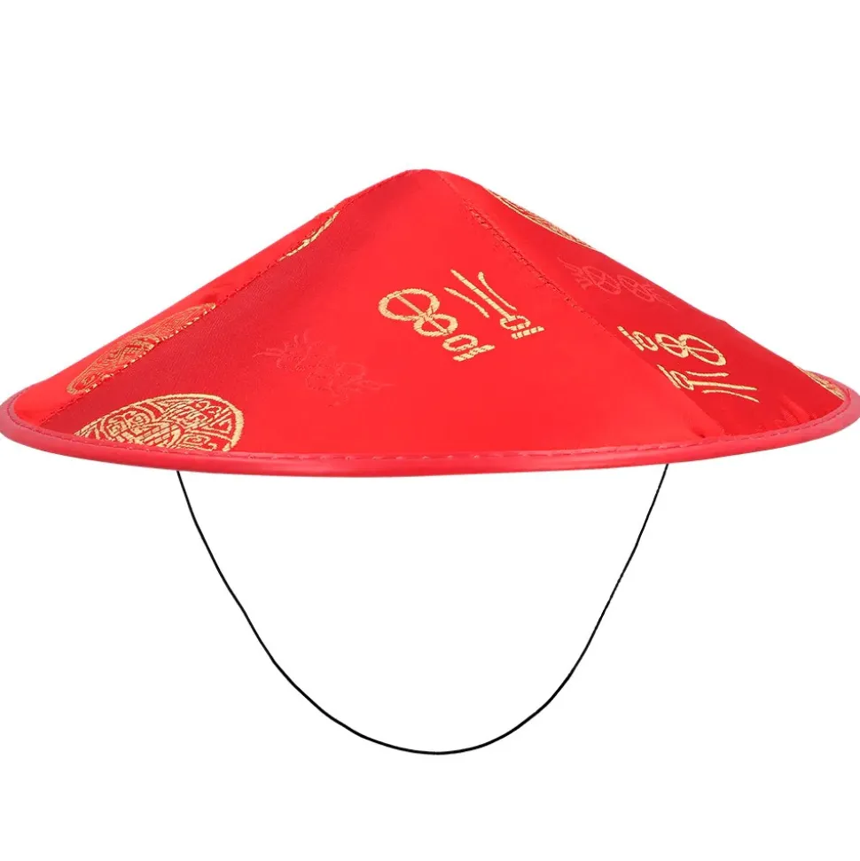 CHAPEAU CHINOIS ROUGE ADULTE