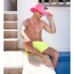 CHAPEAU COWBOY FESTIF FLUO UV ROSE ADULTE