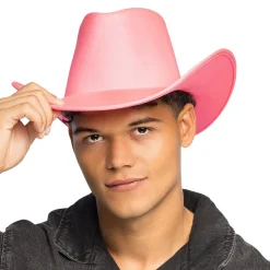 CHAPEAU COWBOY FESTIF FLUO UV ROSE ADULTE