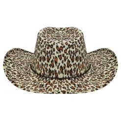 CHAPEAU COWBOY PEAU LÉOPARD ANIMAL SAUVAGE ADULTE