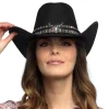 CHAPEAU COWBOY TEXAN DJANGO NOIR ADULTE