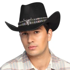 CHAPEAU COWBOY TEXAN DJANGO NOIR ADULTE