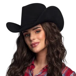 CHAPEAU COWBOY WYOMING NOIR ADULTE
