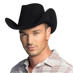 CHAPEAU COWBOY WYOMING NOIR ADULTE