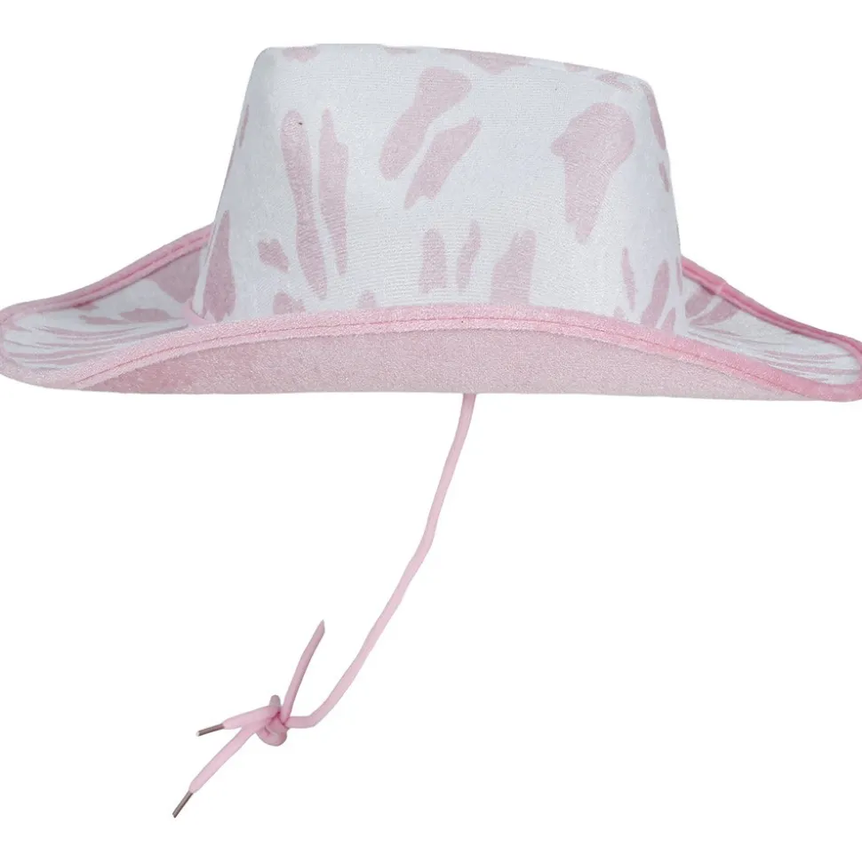 CHAPEAU COWGIRL BLANC ROSE FEMME