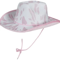 CHAPEAU COWGIRL BLANC ROSE FEMME