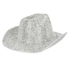 CHAPEAU DE COWBOY GLAMOUR ARGENT ADULTE