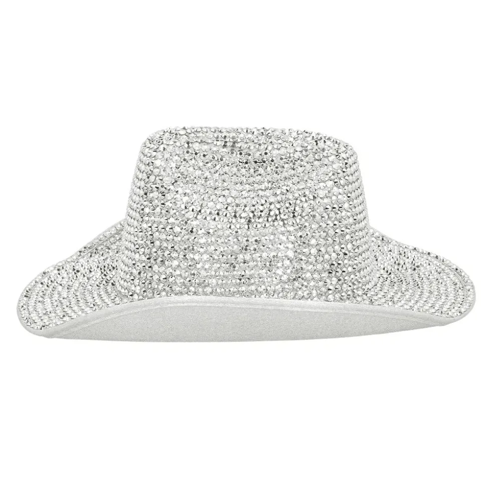 CHAPEAU DE COWBOY GLAMOUR ARGENT ADULTE