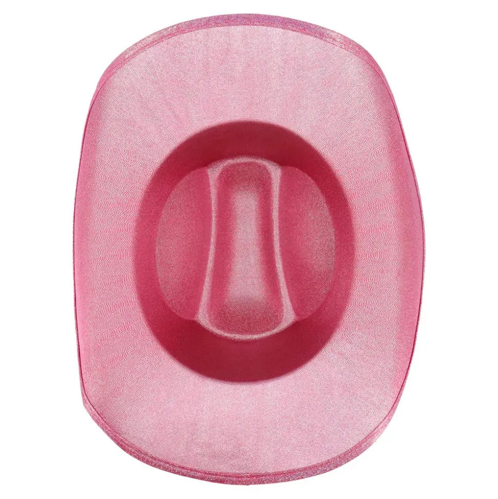 CHAPEAU DE COWBOY GLAMOUR ROSE VIF ADULTE