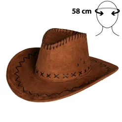 CHAPEAU DE COWBOY MARRON CLAIR ADULTE
