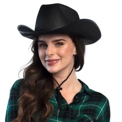 CHAPEAU DE COWBOY NOIR RODÉO ADULTE