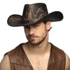CHAPEAU DE COWBOY PEAU SERPENT COBRA ADULTE