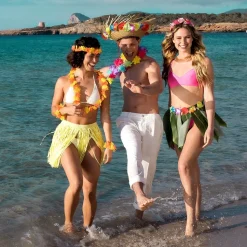 CHAPEAU DE PAILLE HAWAÏ AVEC FLEURS