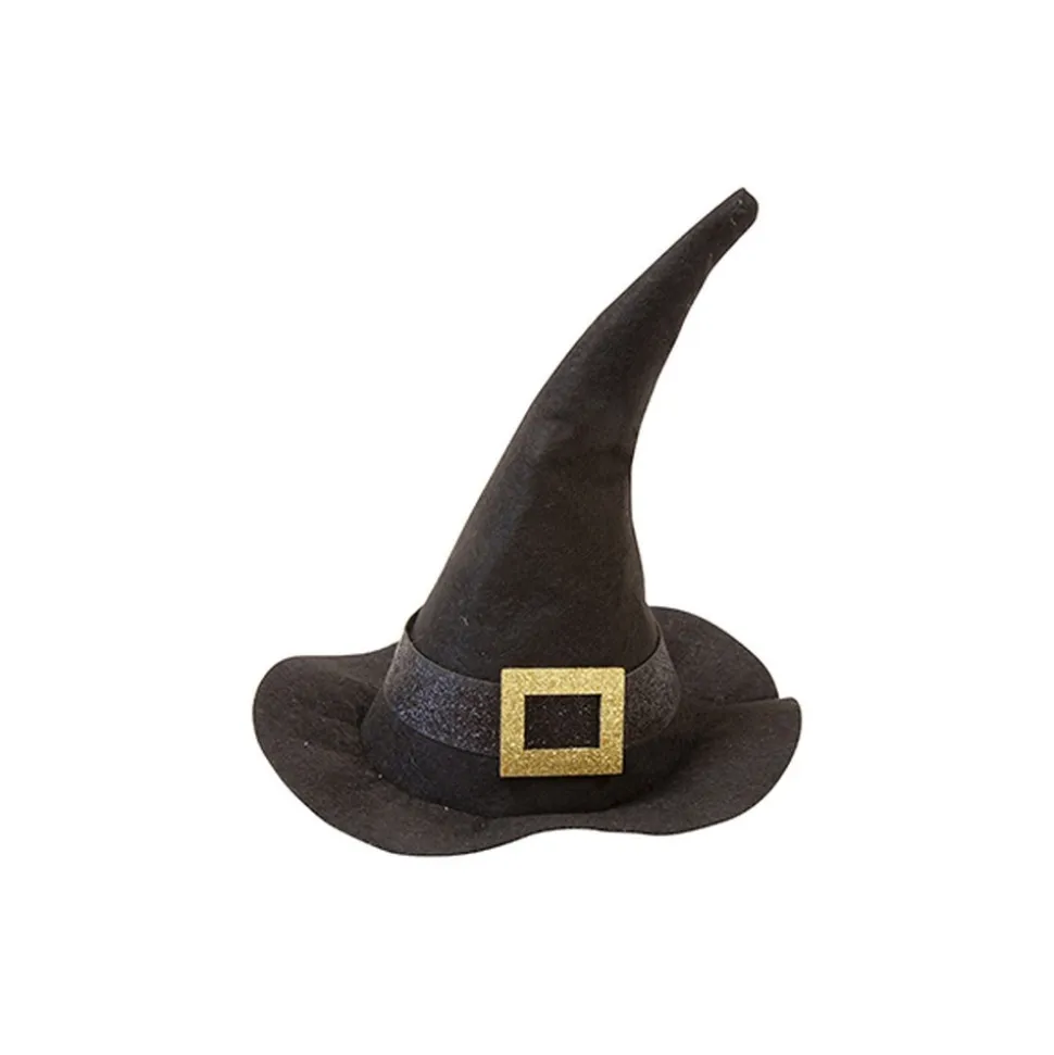 CHAPEAU DE SORCIERE DÉCORATIF FEUTRINE 21X18X18CM