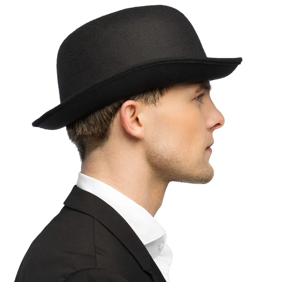 CHAPEAU MELON NOIR STEAMPUNK ADULTE