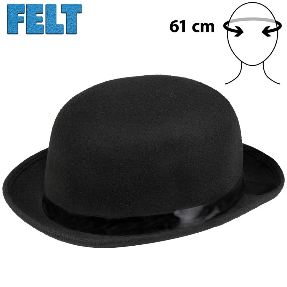 CHAPEAU MELON NOIR STEAMPUNK ADULTE