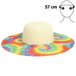 CHAPEAU PAILLE ESTIVAL ARC-EN-CIEL FEMME