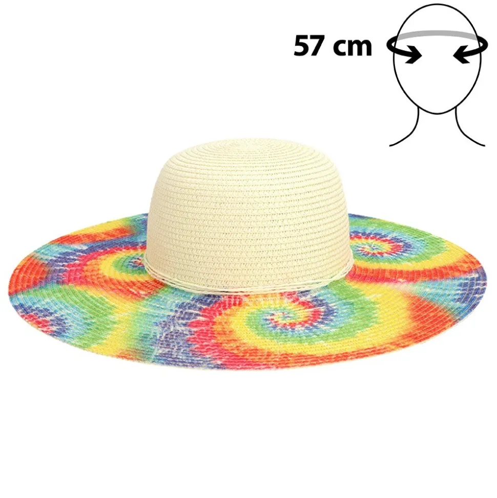 CHAPEAU PAILLE ESTIVAL ARC-EN-CIEL FEMME