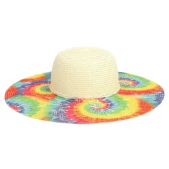 CHAPEAU PAILLE ESTIVAL ARC-EN-CIEL FEMME