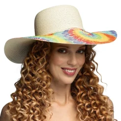 CHAPEAU PAILLE ESTIVAL ARC-EN-CIEL FEMME