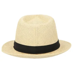 CHAPEAU PANAMA BEIGE BANDE NOIRE ADULTE