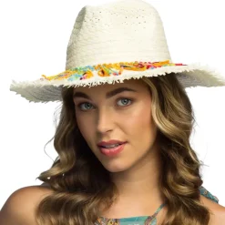 CHAPEAU PANAMA PAILLE BOHÈME PLAGE FRANGES ADULTE