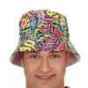 CHAPEAU SEAU BOB GRAFFITIS FLASHY ANNÉES 90 ADULTE